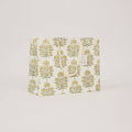 hand block print gift bags large buttercream recycled cotton paper Paper Mirchi India