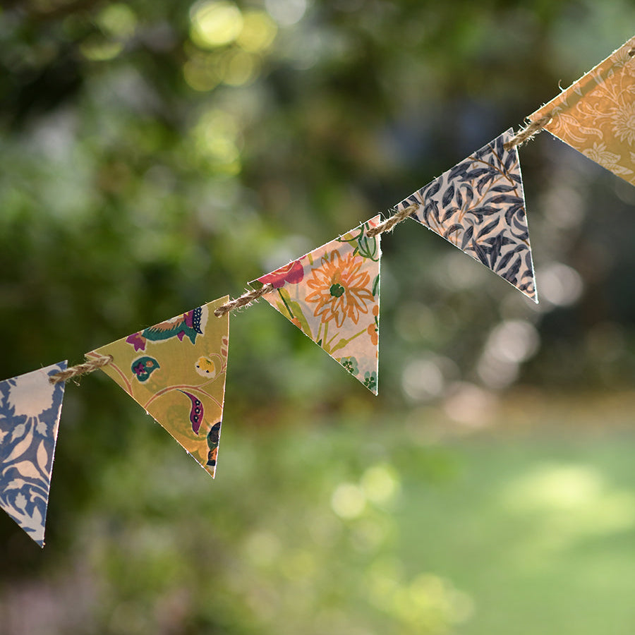 handcrafted triangle wall hanging assorted block print cotton artisan The Shop India