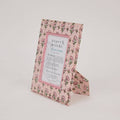 hand block print picture frame 4x6 ditsy floral blush recycled cotton paper India